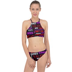 Love Friendship Friends Heart Racer Front Bikini Set