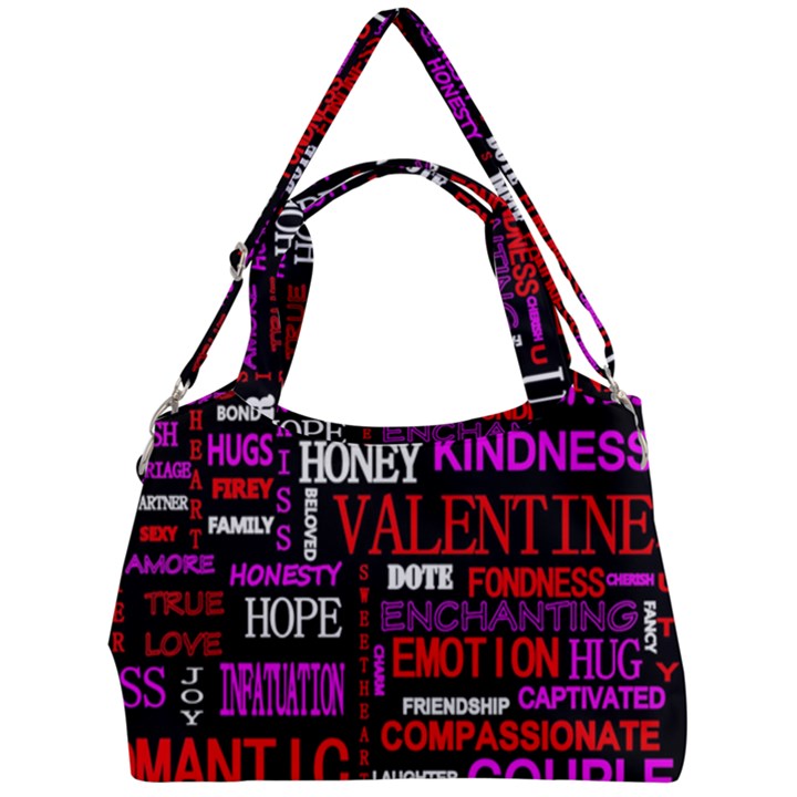 Love Friendship Friends Heart Double Compartment Shoulder Bag