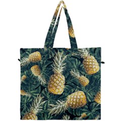 Pattern Ananas Tropical Canvas Travel Bag by kcreatif