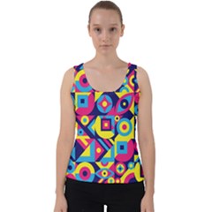 Doodle Pattern Velvet Tank Top by designsbymallika