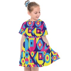 Doodle Pattern Kids  Sailor Dress by designsbymallika