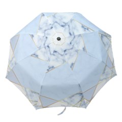 Blue Marble Print Folding Umbrellas by designsbymallika