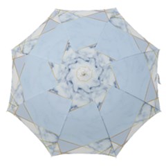 Blue Marble Print Straight Umbrellas by designsbymallika