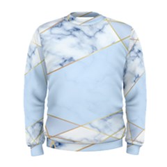 Blue Marble Print Men s Sweatshirt by designsbymallika
