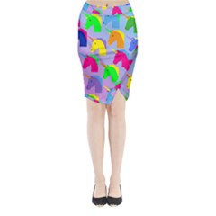 Unicorn Love Midi Wrap Pencil Skirt by designsbymallika