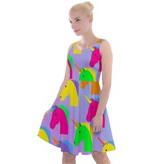Unicorn Love Knee Length Skater Dress by designsbymallika