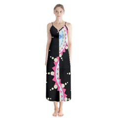 Madala Pattern Button Up Chiffon Maxi Dress by designsbymallika