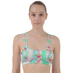 Stripes Floral Print Line Them Up Sports Bra by designsbymallika