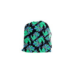 Peacock Pattern Drawstring Pouch (xs) by designsbymallika