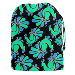 Peacock Pattern Drawstring Pouch (3xl) by designsbymallika