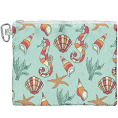 Coral Love Canvas Cosmetic Bag (xxxl) by designsbymallika