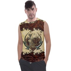 Wonderful Deer With Leaves And Hearts Men s Regular Tank Top by FantasyWorld7