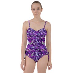 Botanical Violet Print Pattern 2 Sweetheart Tankini Set by dflcprintsclothing