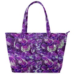 Botanical Violet Print Pattern 2 Back Pocket Shoulder Bag  by dflcprintsclothing