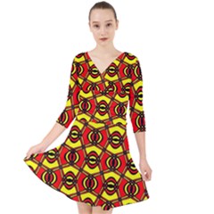 Rby 102 Quarter Sleeve Front Wrap Dress