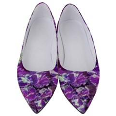 Botanical Violet Print Pattern 2 Women s Low Heels by dflcprintsclothing