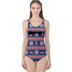 Christmas Deer Sex One Piece Swimsuit by dimaV