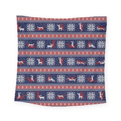 Christmas Deer Sex Square Tapestry (small) by dimaV