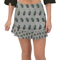 Army Green Hand Grenades Fishtail Mini Chiffon Skirt by McCallaCoultureArmyShop