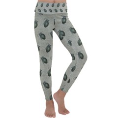 Army Green Hand Grenades Kids  Lightweight Velour Classic Yoga Leggings by McCallaCoultureArmyShop