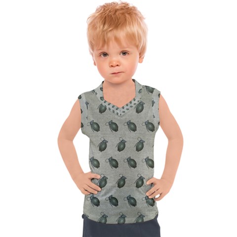 Army Green Hand Grenades Kids  Sport Tank Top by McCallaCoultureArmyShop