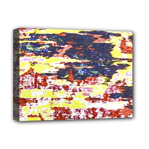 Multicolored Abstract Grunge Texture Print Deluxe Canvas 16  X 12  (stretched) 