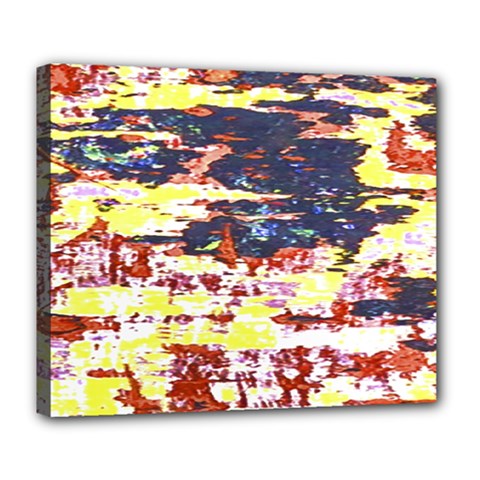 Multicolored Abstract Grunge Texture Print Deluxe Canvas 24  X 20  (stretched) by dflcprintsclothing