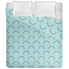 Pattern Arc En Ciel/nuages Duvet Cover Double Side (california King Size) by kcreatif