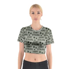 Army Stong Military Cotton Crop Top