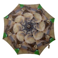 Close Up Mushroom Abstract Hook Handle Umbrellas (large) by Fractalsandkaleidoscopes