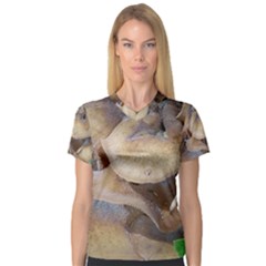 Close Up Mushroom Abstract V-Neck Sport Mesh Tee