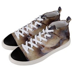 Close Up Mushroom Abstract Men s Mid-top Canvas Sneakers by Fractalsandkaleidoscopes