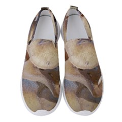 Close Up Mushroom Abstract Women s Slip On Sneakers by Fractalsandkaleidoscopes