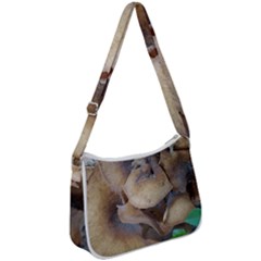 Close Up Mushroom Abstract Zip Up Shoulder Bag