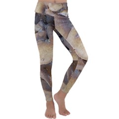 Close Up Mushroom Abstract Kids  Lightweight Velour Classic Yoga Leggings by Fractalsandkaleidoscopes