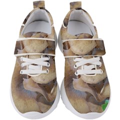 Close Up Mushroom Abstract Kids  Velcro Strap Shoes by Fractalsandkaleidoscopes