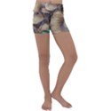 Close Up Mushroom Abstract Kids  Lightweight Velour Yoga Shorts View1