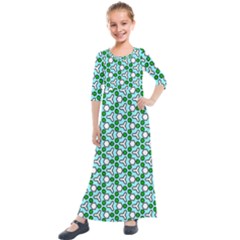 Illustrations Background Texture Kids  Quarter Sleeve Maxi Dress