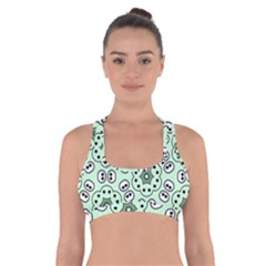 Texture Dots Pattern Cross Back Sports Bra