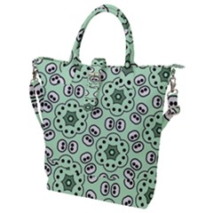 Texture Dots Pattern Buckle Top Tote Bag