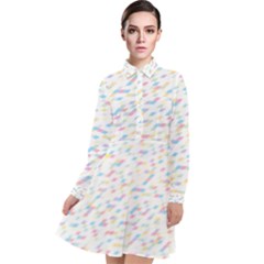 Texture Background Pastel Box Long Sleeve Chiffon Shirt Dress by HermanTelo