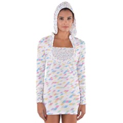 Texture Background Pastel Box Long Sleeve Hooded T-shirt