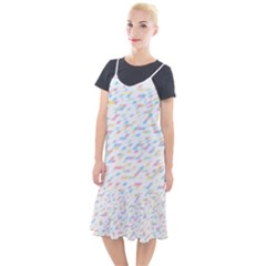 Texture Background Pastel Box Camis Fishtail Dress