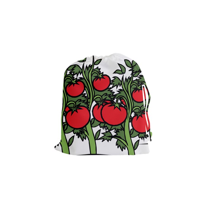 Tomato Garden Vine Plants Red Drawstring Pouch (Small)