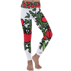 Tomato Garden Vine Plants Red Kids  Lightweight Velour Classic Yoga Leggings by HermanTelo