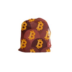 Cryptocurrency Bitcoin Digital Drawstring Pouch (small)