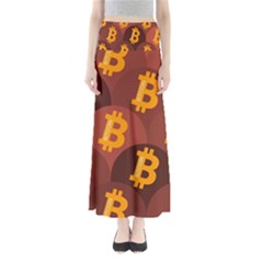Cryptocurrency Bitcoin Digital Full Length Maxi Skirt