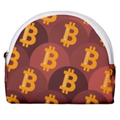 Cryptocurrency Bitcoin Digital Horseshoe Style Canvas Pouch by HermanTelo