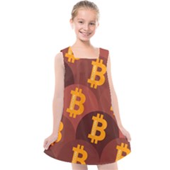 Cryptocurrency Bitcoin Digital Kids  Cross Back Dress