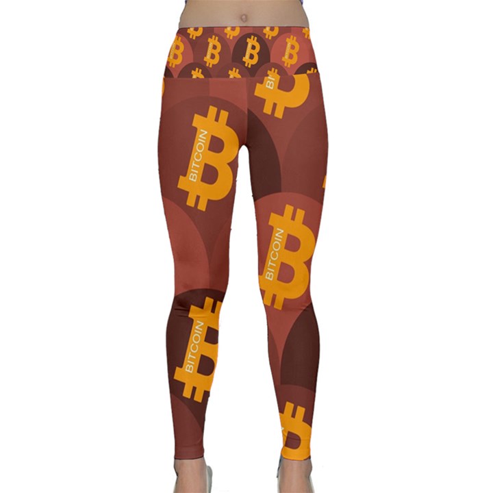 Cryptocurrency Bitcoin Digital Lightweight Velour Classic Yoga Leggings